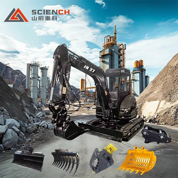 JH 27 Free shipping!!!  EPA/EURO 5 Chinese used mini excavator 2ton 1ton 1.7 ton excavator cabin mini digger for sale