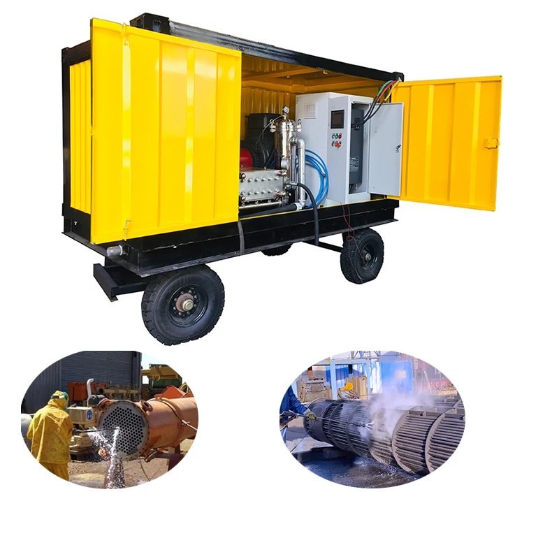 700bar 1500bar Air Preheater Heat Exchanger Industrial Pipeline Cleaning Hydro Blaster Machine High Pressure Water Jet Equipment