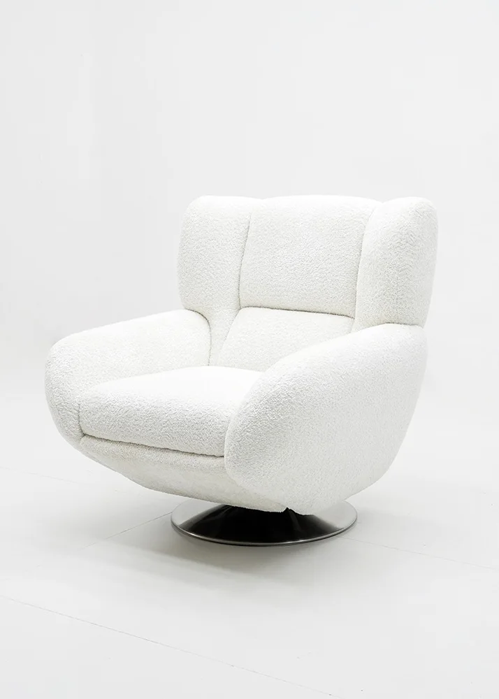 Gainsville Neutral Design Functional Adjustment Leisure Chair  High Quality Teddy Lambswool Lounge Sofa For Villa Apartment