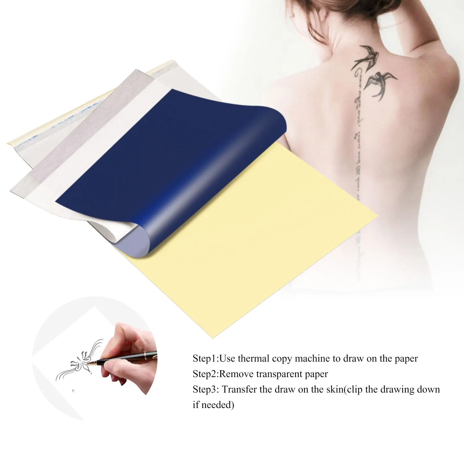 Набор для татуировок начинающих тату-палочка перо ротационная машинка набор ручек тату-чернила трафарет бумага и футляр переноски