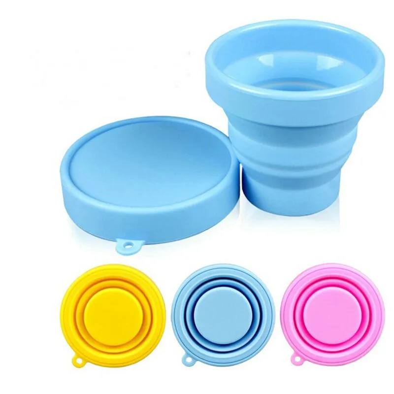 Outdoor Health Silicone Custom Logo OEM Collapsible Coffee Cup Retractable Foldable Coffee Cup Silicone Cup For Travel