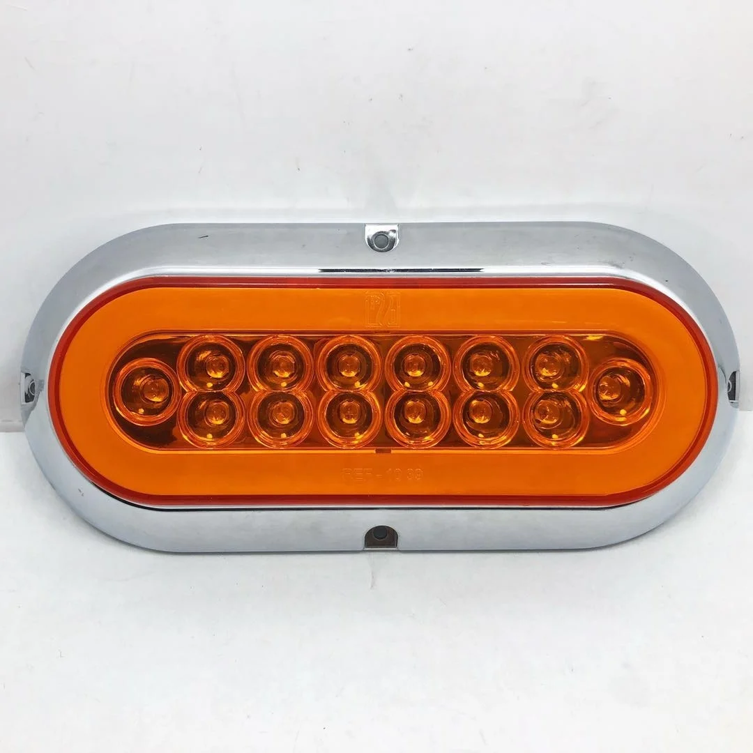 High quality new design led stop brake  turn running  led lights w/chrome bezel for universal truck towing trailer RV bus etc