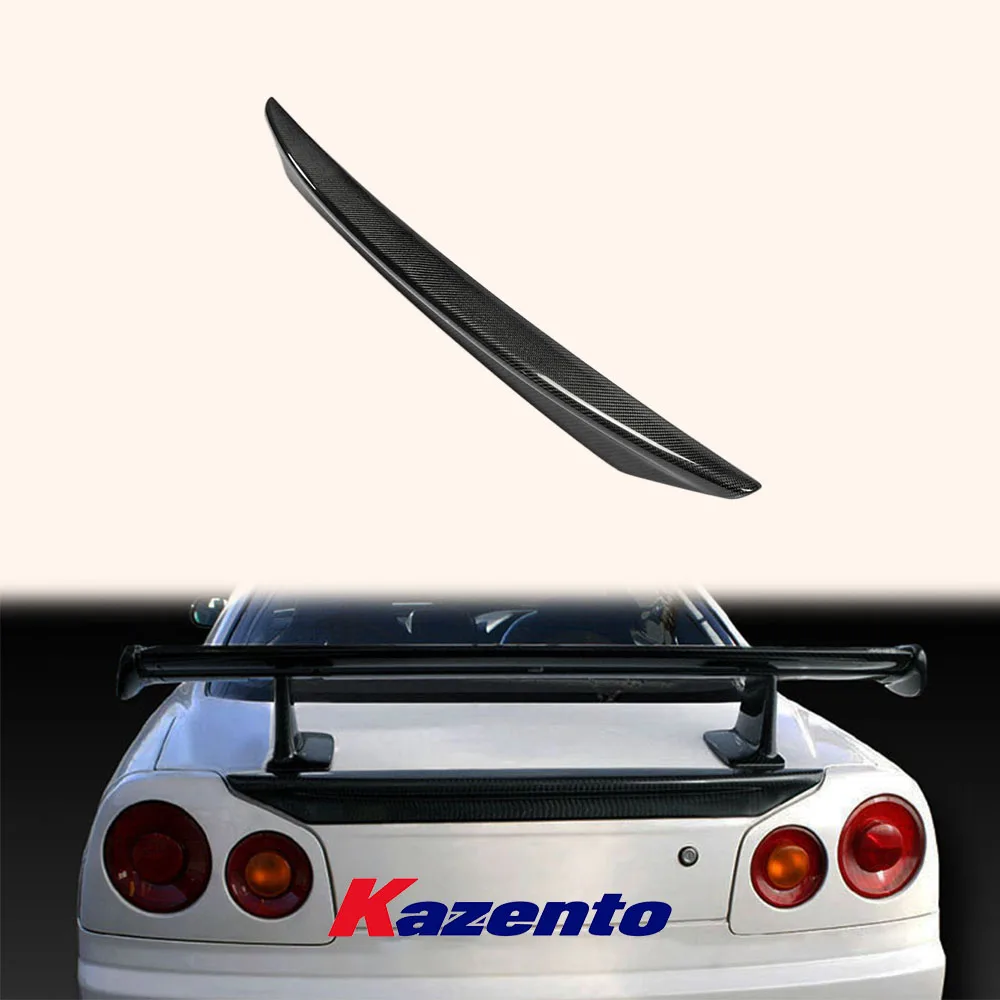 Комплект кузова для заднего багажника Nissan Skyline R34 GTR GTT MI Style Duckbill из углеродного волокна задний багажник спойлер