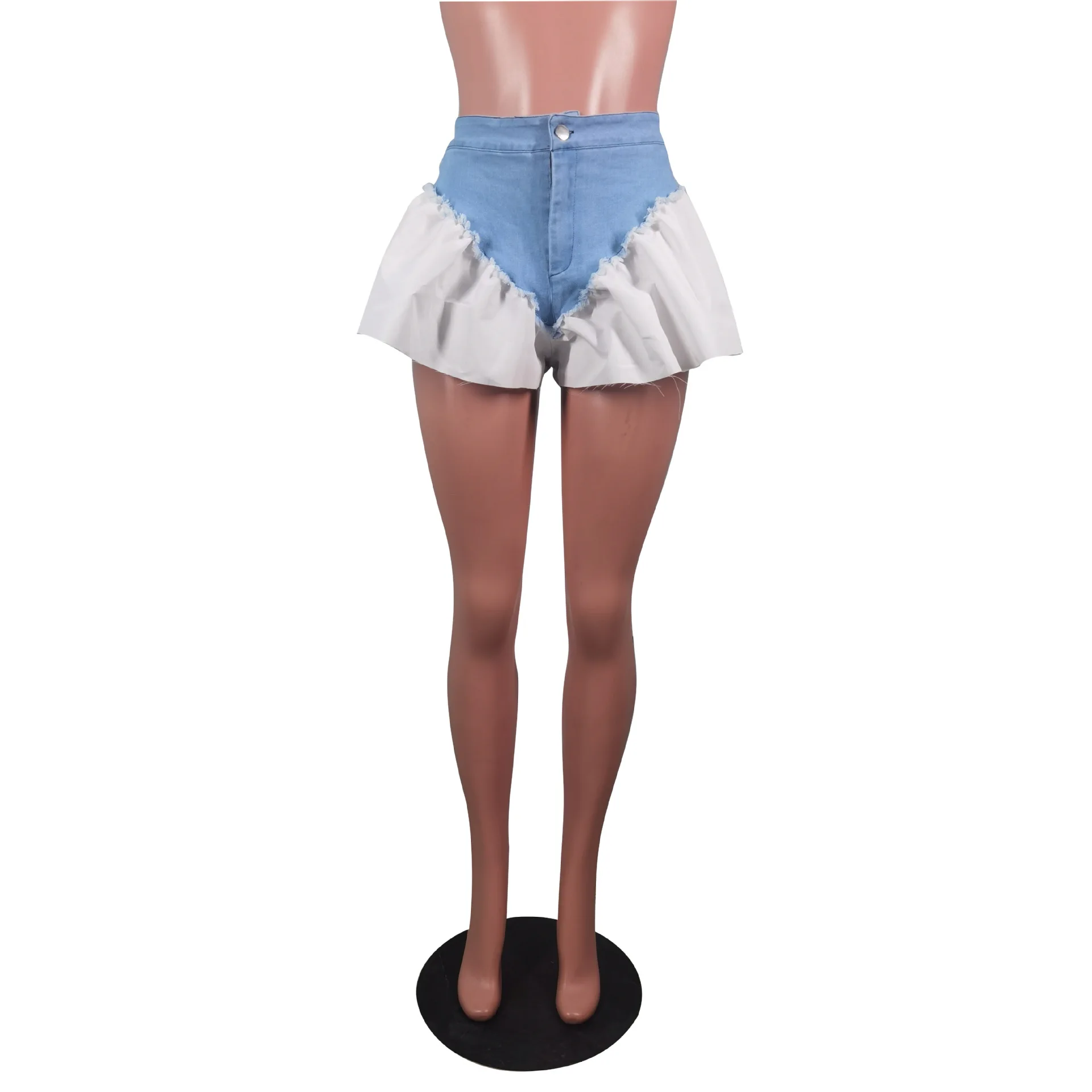 2023 new arrivals ol Ladies Denim Casual Jeans Pants pleated denim skirt shorts Women jeans shorts
