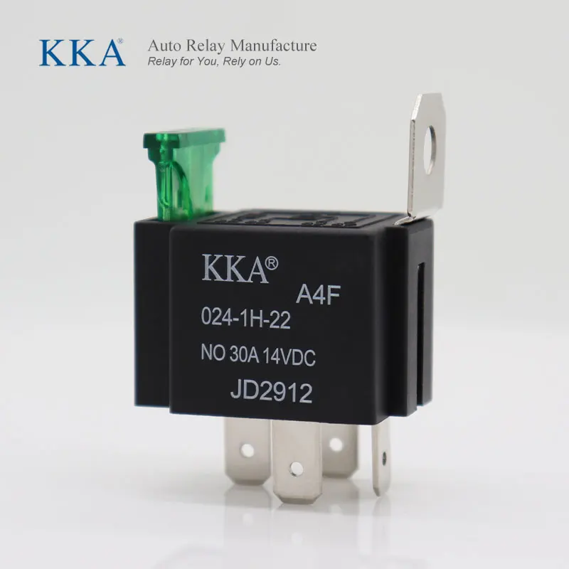 KKA-A4F 30A Automotive Fused Relay 24V 4 pin, with Metal Bracket, JD2912 Car Relay