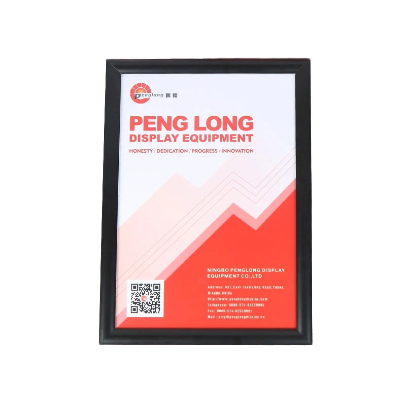
Wall mounted 25mm black snap poster frame A0-A5 