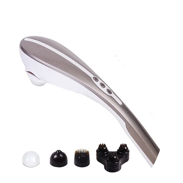 Electric handheld percussion massager vibrator with infrared heating