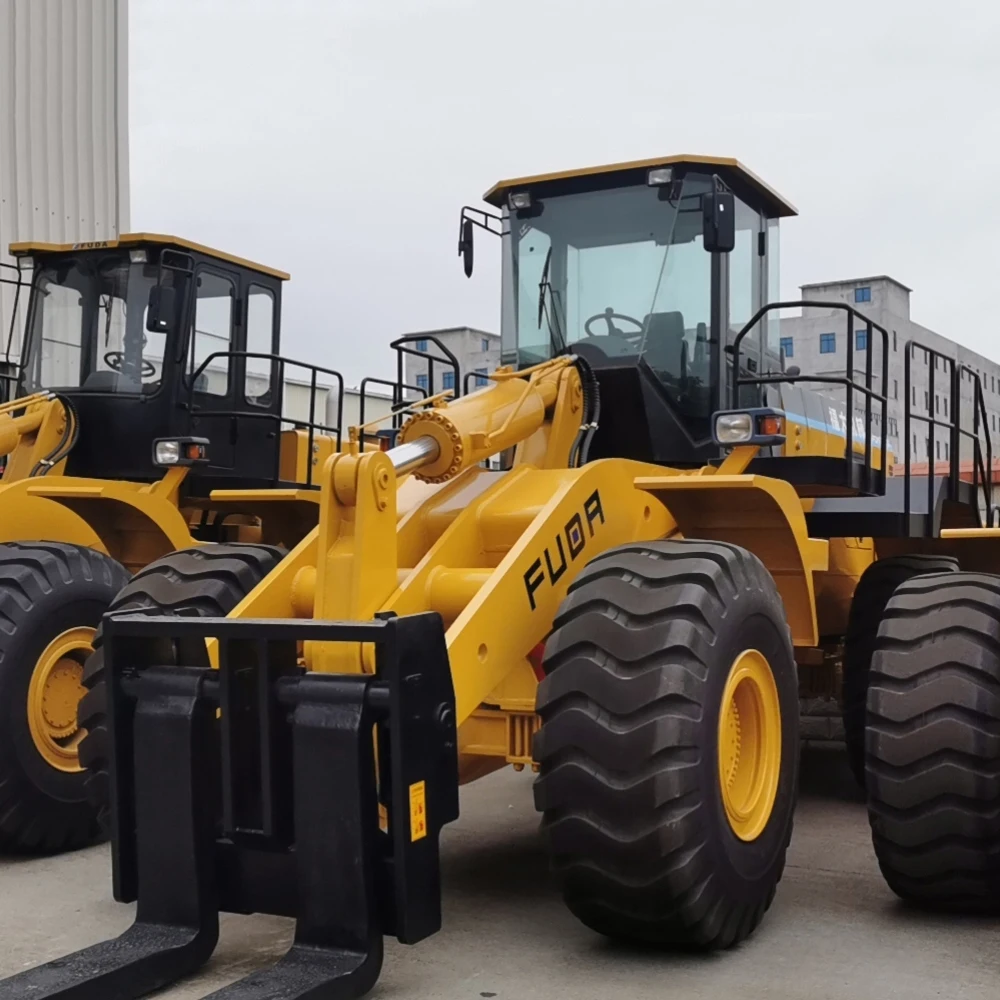 FUDA 26t Front End Wheel Loader With Forklift Attachment - Front Loader Forklift 26 Ton