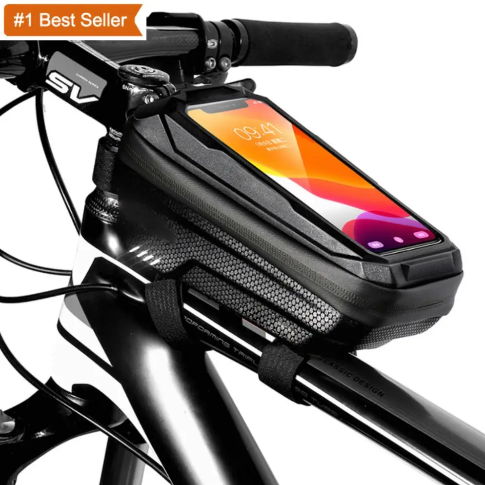 Istaride EVA Hard Shell Waterproof Touch Screen Bike Frame Phone Bag Cycling Bike Rack Tube Bag Top Tube Bike Bag