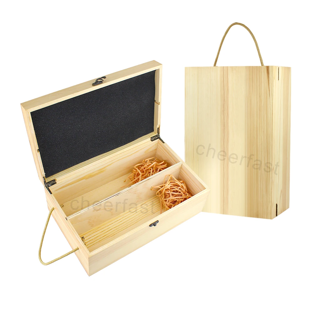 High-Grade Simple Shape Natural Color Wood Box Diy Lovers Natural Wood Boxes For Jewelry Unfinished Rectangle Wooden Box