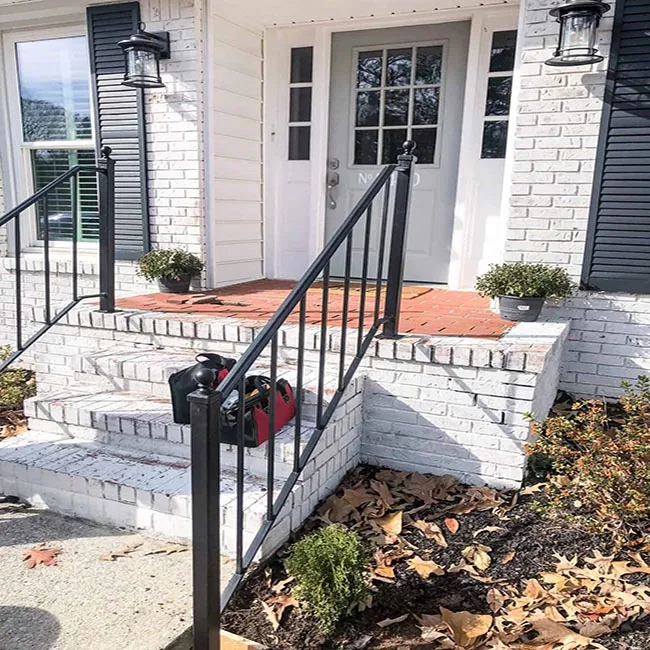 Hot sale galvanized wrought iron balcony railings cast iron balustrades and handrails metal front railings for houses