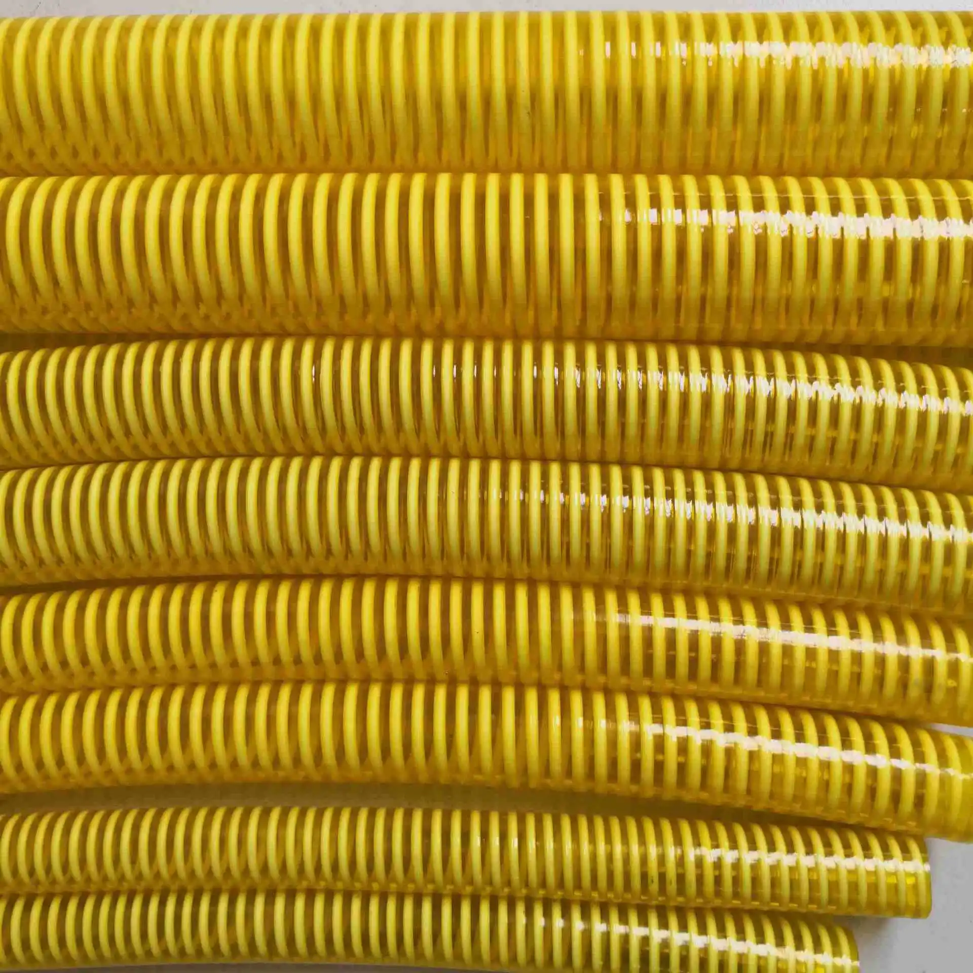 Yellow plastic rib pipe, water pump suction pipe, beef tendon pipe 4 inch flexible pvc suction hose pipe