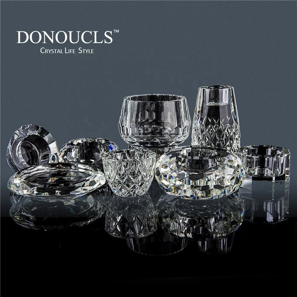 Индивидуальный кристальный подсвечник Donoucls, оптовая продажа в Pujiang 4,3 'dia X 1,2' H, оптовая продажа
