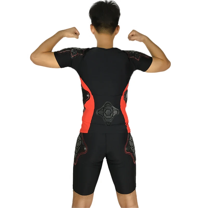 Safe Guard Sports Padded   Compression  Protective T-Shirt Pants Suit for Football Basketball  Extreme Sports