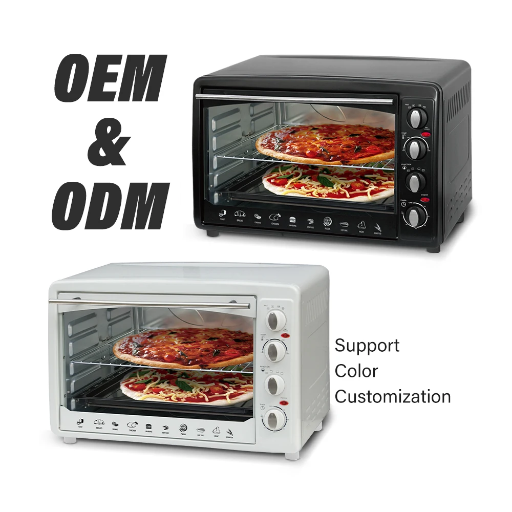 60L Multifunctional Electric Hot Air Fryer Oven 2000W with Additional Accessories-BBQ Rack Skewers Frying Roasting Household Use