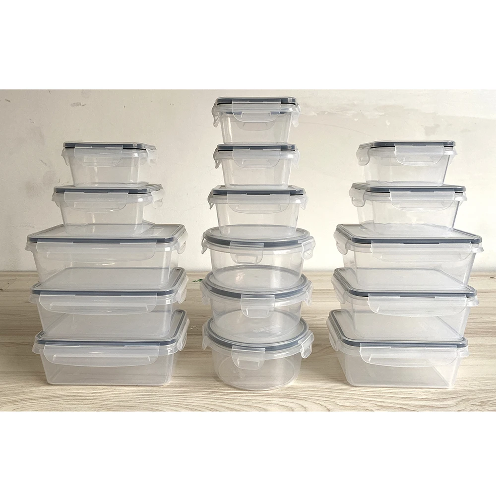 Box set bin air tight airtight kitchen accessories fridge organizer food storage containers set with lids