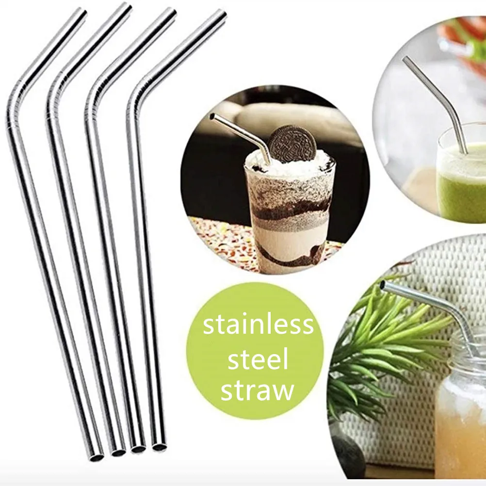 Wholesale Bar Accessories ECO Friendly Stainless Steel Straw With Logo, Top Seller 2019 Machine Make Drinking Straw
