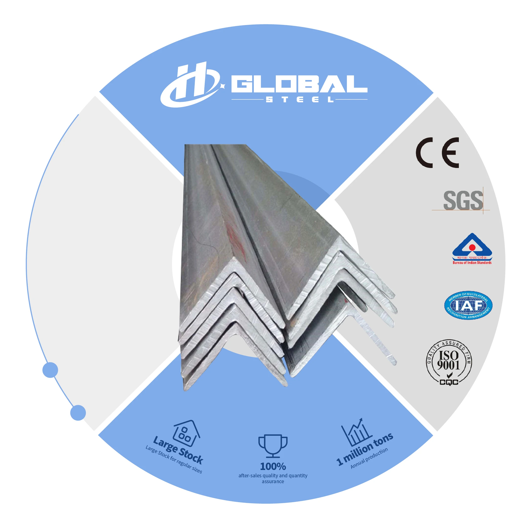 Hot selling equal unequal black angle iron hot rolled steel angle for construction materials