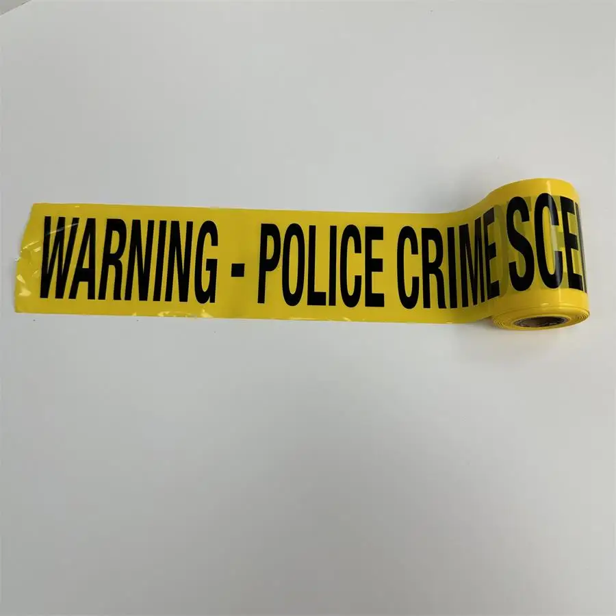 Multi- Functional Plastic Crime Scene Tape 30 meters Long Bright Yellow Barricade Tape for Danger Area, Party, Work-Site