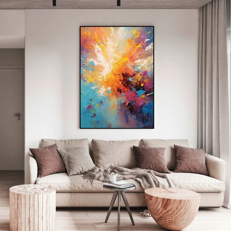 Original abstract hand painting modern designer