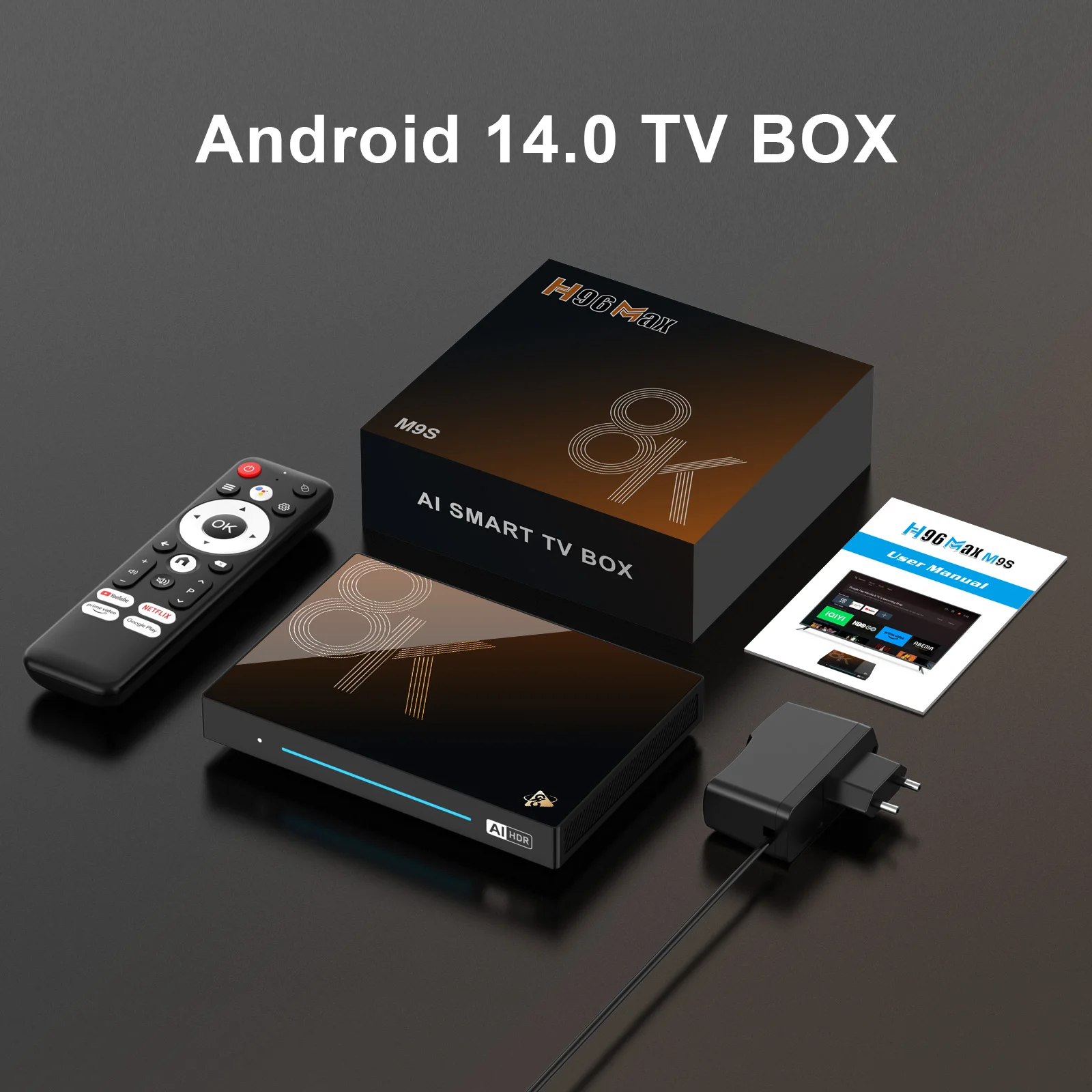Powerful AI Android 14 TV H96 Max 8G RAM 128G ROM M9S RK3576 Media Player Original 8K Set Top Box