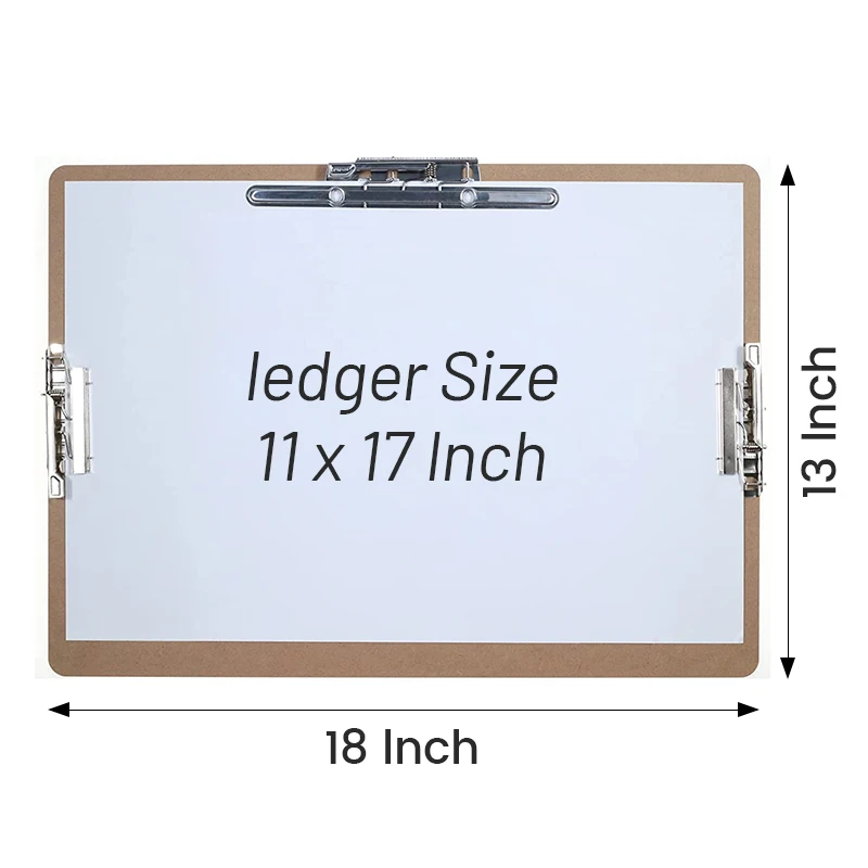 8115 Custom Logo Three Clip Extra Large  Clipboard MDF A3 A4 A5 A6 Clip Board