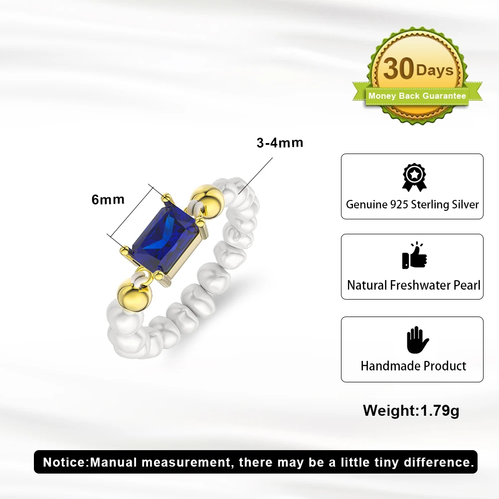 RINNTIN GPR17 New Arrival Fashion anillos plata Fine Jewelry Rings With 4A Zircon Women Wholesale Freshwater Pearl Rings