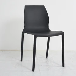 High Quality Modern design Colorful Full PP Plastic chair stackable dining chair