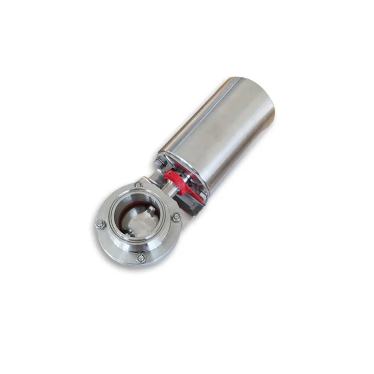 Санитарный клапан-бабочка из нержавеющей стали 3/4-4 дюйма SS304/SS316, Сварка/зажим