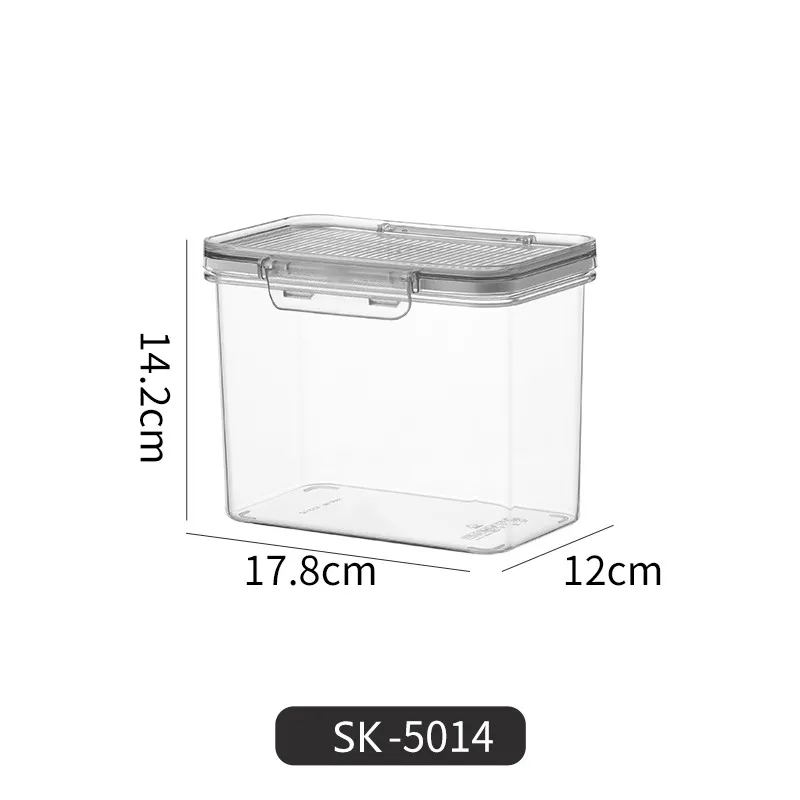 Eco-friendly food container transparent quality storage boxes PETG stackable plastic organizer