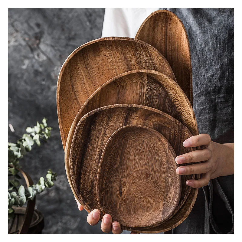 Luxury  Eco Friendly luxury Wood heart unique serving tray food platter
