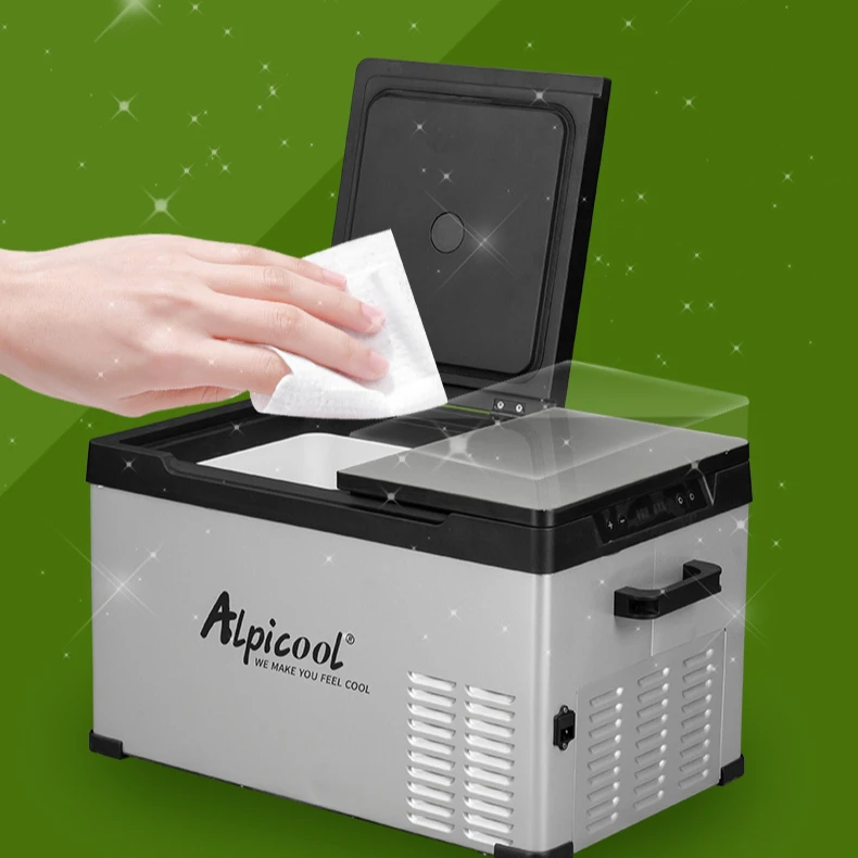 Alpicool CD35 small 12v fridge ac/dc compressor electronic car fridge dual-zone portable camping mini refrigerator freezer