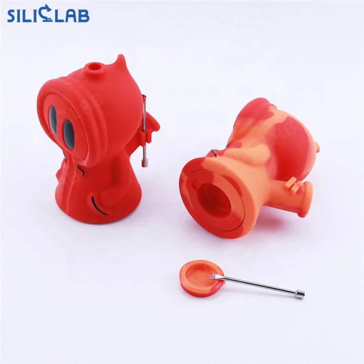 Tobacco Silicone water bubbler smoking pipe Smokeshop accessories Ghost Oil Rubber Smoke holder