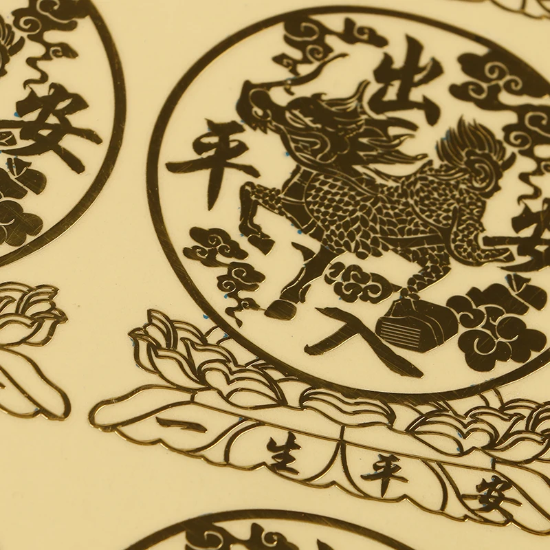 Custom Logo Stickers Transparent Gold Electroformed Metal Monogram Design Printing Logo Labels Nickel Label