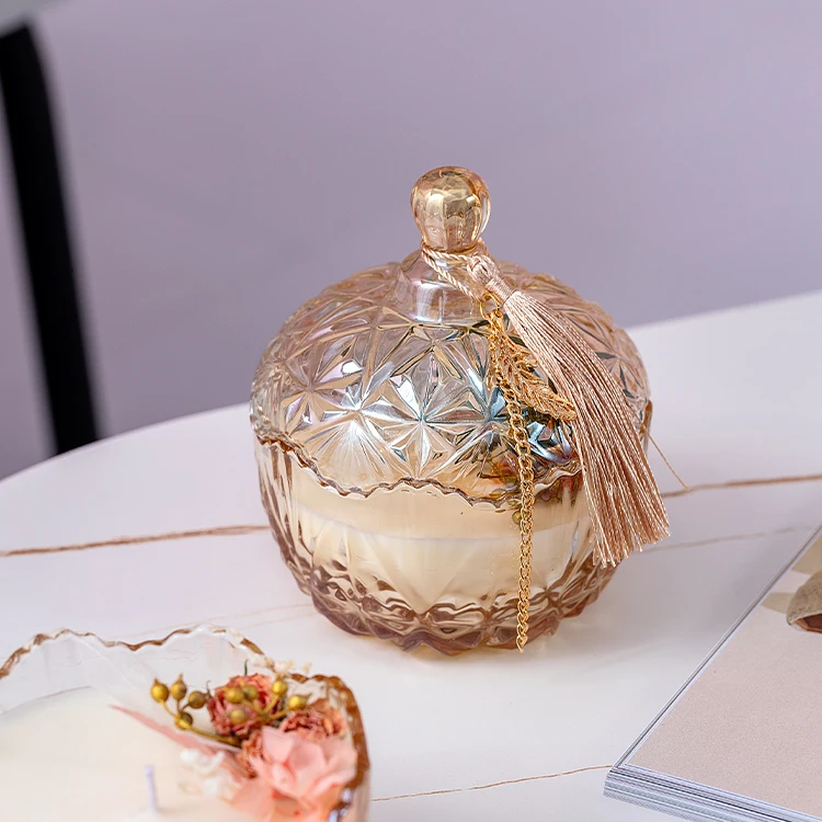 Home Decoration Custom Soy Wax Glass Jar Scented Candle for home