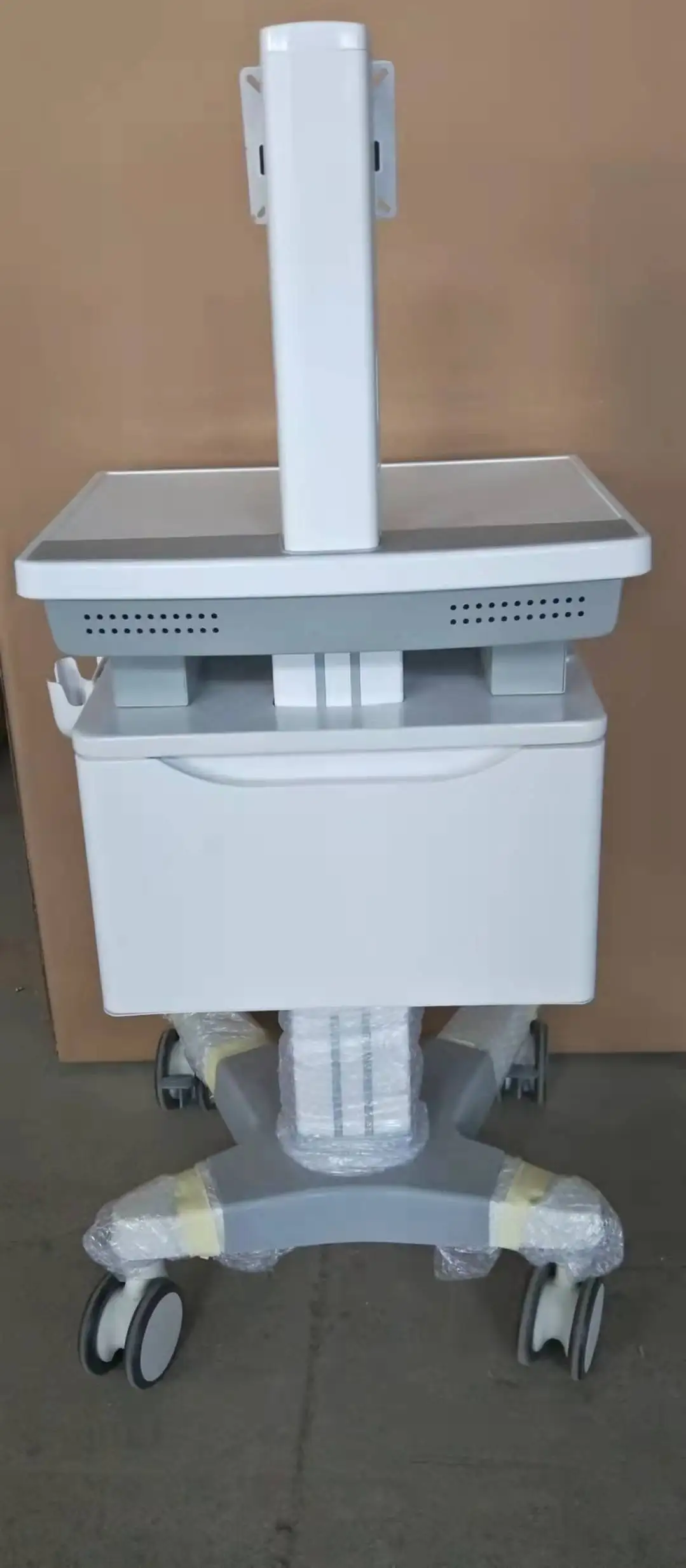 Hospital mobile trolley Nursing record & ward round trolley Hospital computer monitor trolley