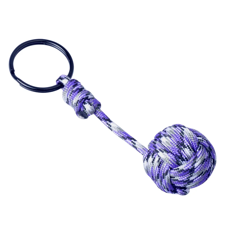 Munkees 550 Cord Monkey Fist Keychain Useful and  fun Survival EDC in Assorted Camo Colors