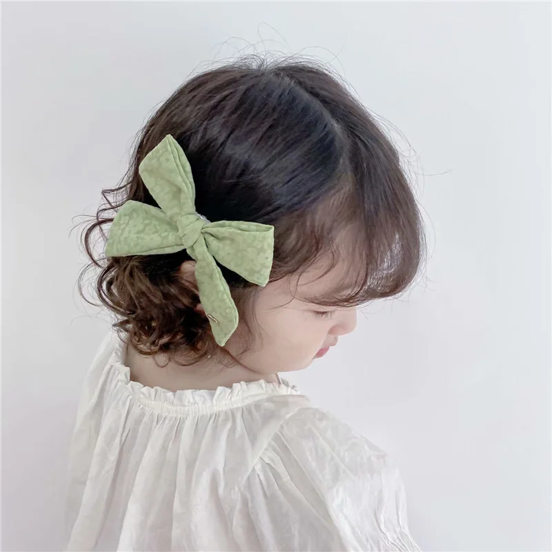 New Bow Hairpins Hair Clips Headwear Print Flower Bohemian Style For Lovely Baby Girls Children Cute Cotton Hair