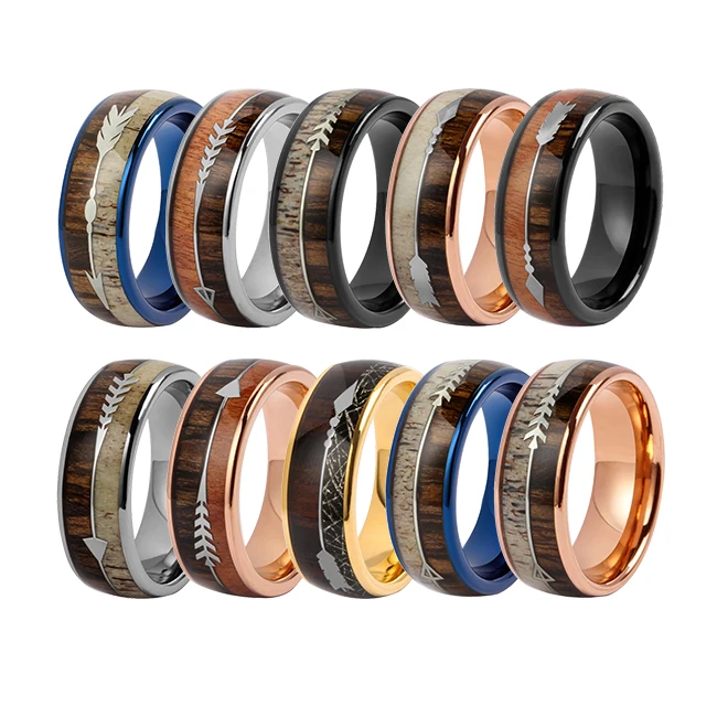 Custom Tungsten Ring Men Jewelry Rings Stainless Steel Ring Fashion Wholesale Man Vintage Jewelry Steel Anillos Hombre for Men