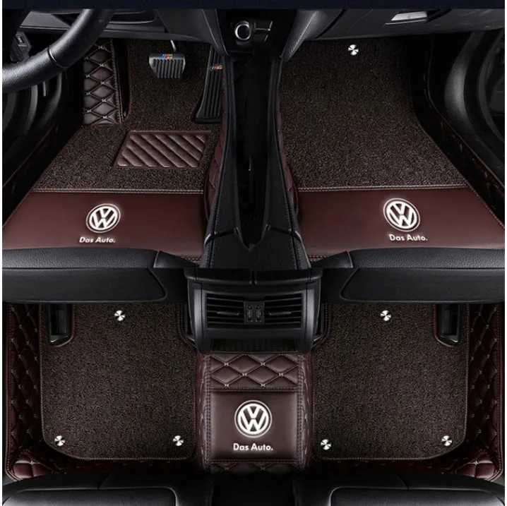 Diamond double layer carpet car mats Chevrolet, Corvette, 2020 with logo