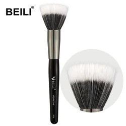 BEILI Premium Synthetic hair make up brush Fashion hairy stipple foundation contour brush makeup brushes manufacturers