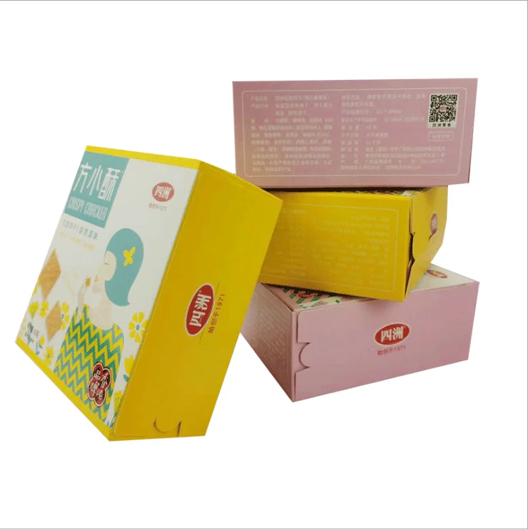 High end color printing Custom Folded Paper Box soda cracker Packaging Paper Box custom design printing factory from China