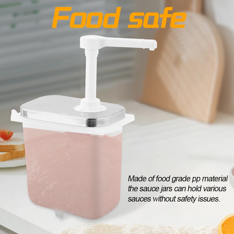 DaoSheng Wholesale 2 Heads Stainless Steel Tabletop Ketchup Condiment Pump Sauce Dispenser Hanging Sauce Dispenser Pump
