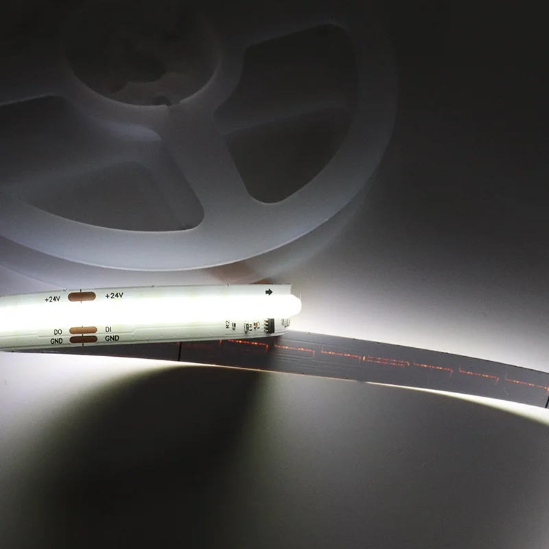 Banqcn FCOB CCT Tunable Dual White Water Flowing LED Light Strip RA 90 High Density 576 Flexible FOB COB Led Strip Light DC24V