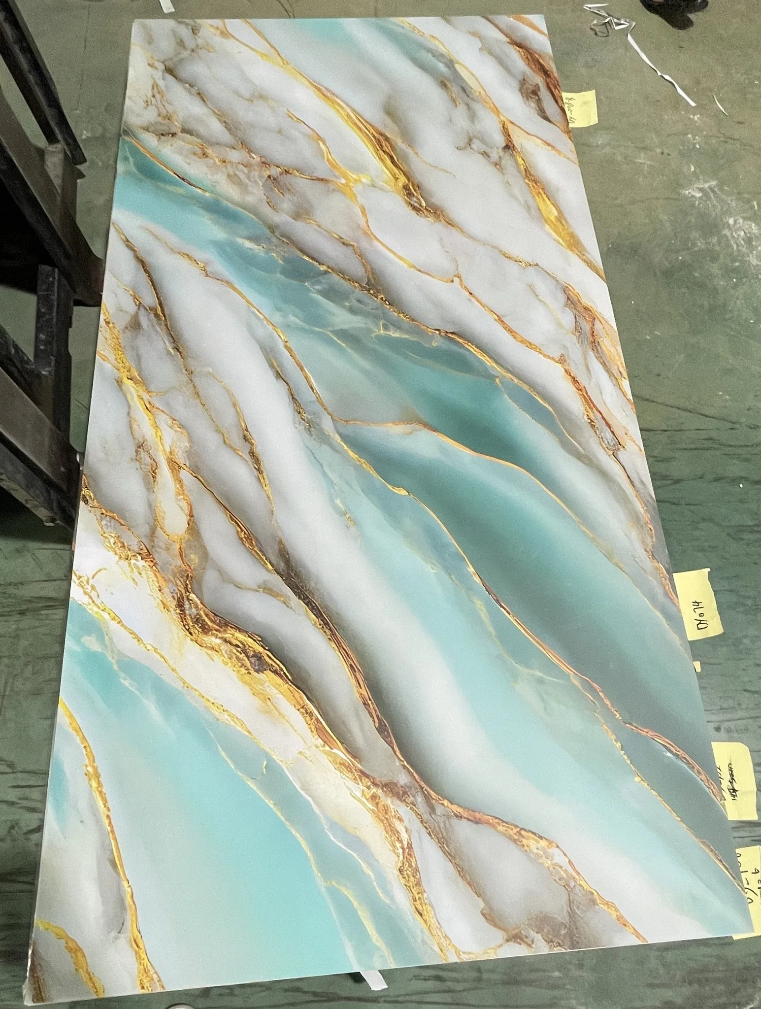3mm 1220x2440mm Waterproof Bathroom Decorative PVC Plates Faux Marble Wall Panel UV Plastic Sheet For Interior