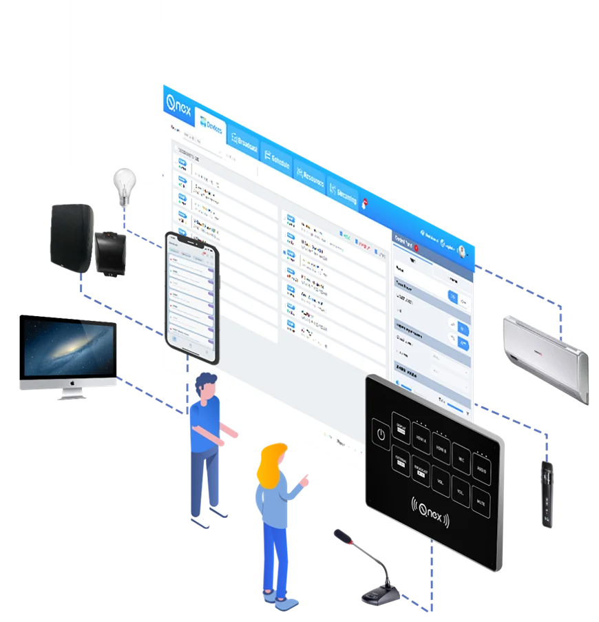 Умные решения для классных комнат QNEX интеллектуальные подиума Образовательное оборудование системы управления классными устройствами