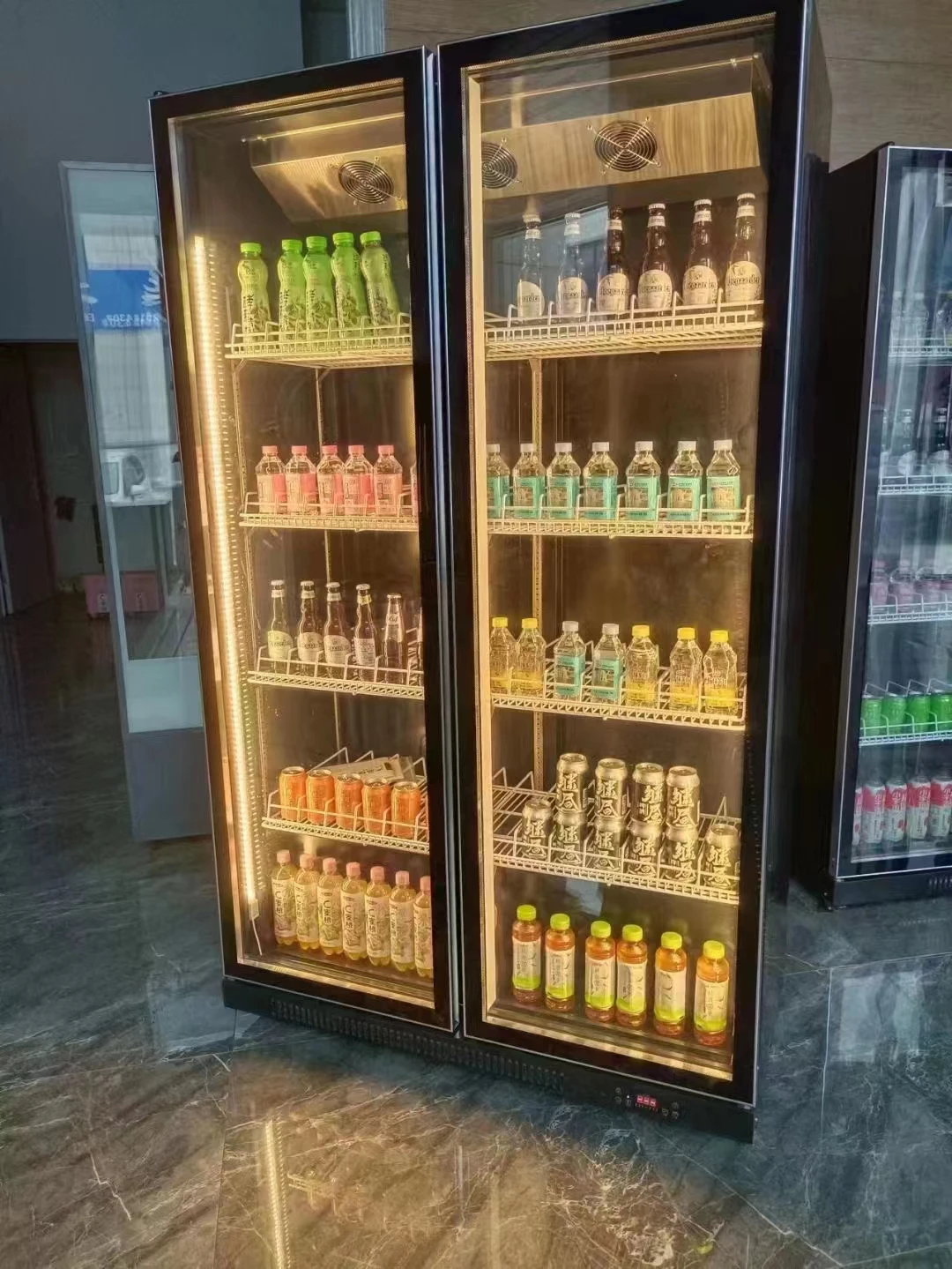 2 Door Air Cooling Beverage Cooler Beverage cooler Drink Refrigerator