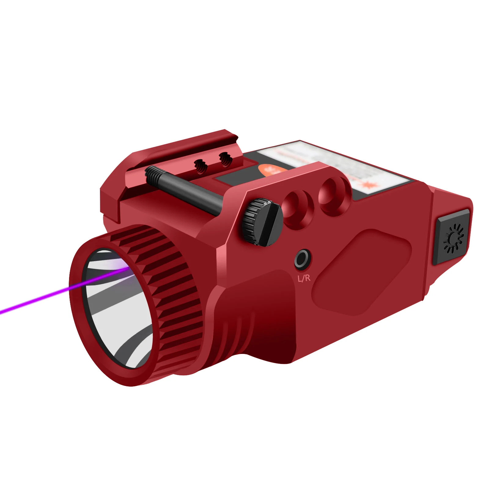 Red Laser Sight LED Flashlight Combo with Pressure Switch