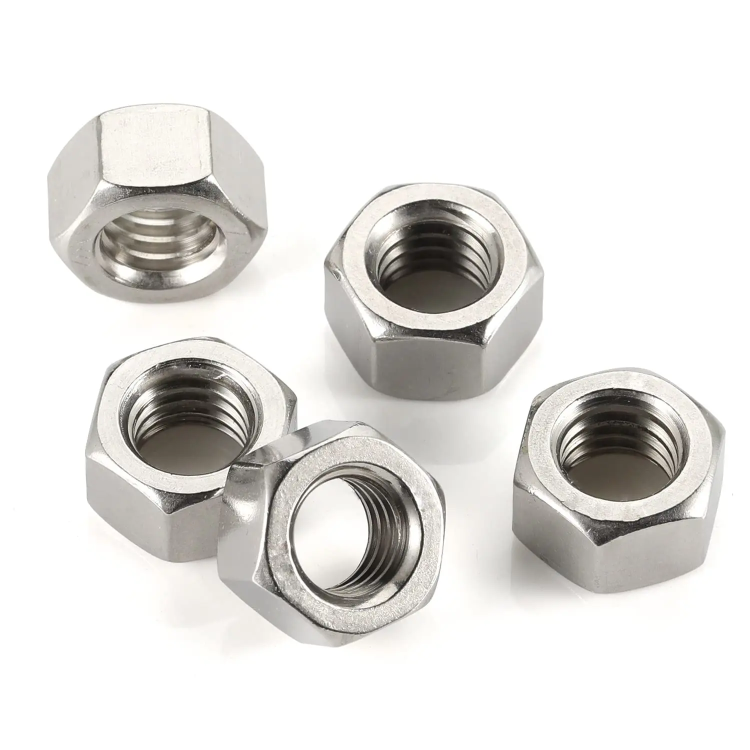 1/2-13 Stainless Steel Finished Hex Nut, 304 Stainless Steel Nut