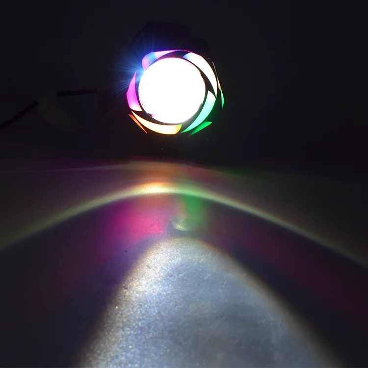 Direct wholesale led headlights for electric vehicles motorcycle modified U8 colorful wolverine waterproof spotlights headlights